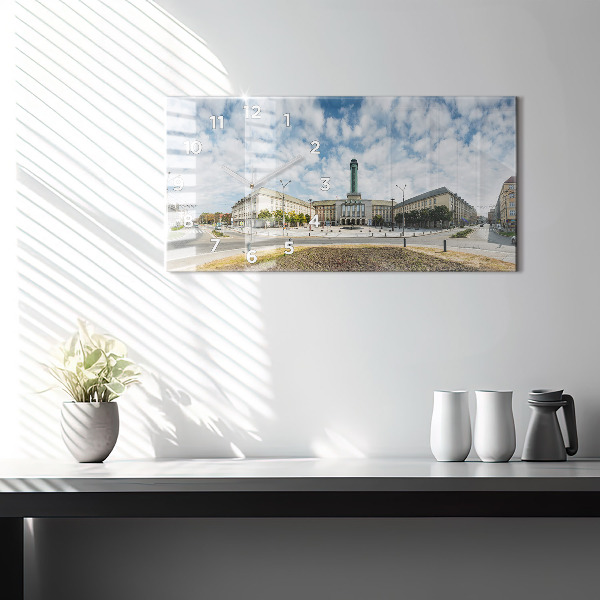 Horloge murale horizontale 'Panorama de la ville d''Ostrava'