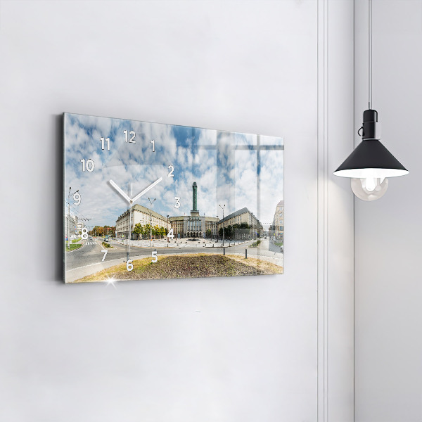 Horloge murale horizontale 'Panorama de la ville d''Ostrava'