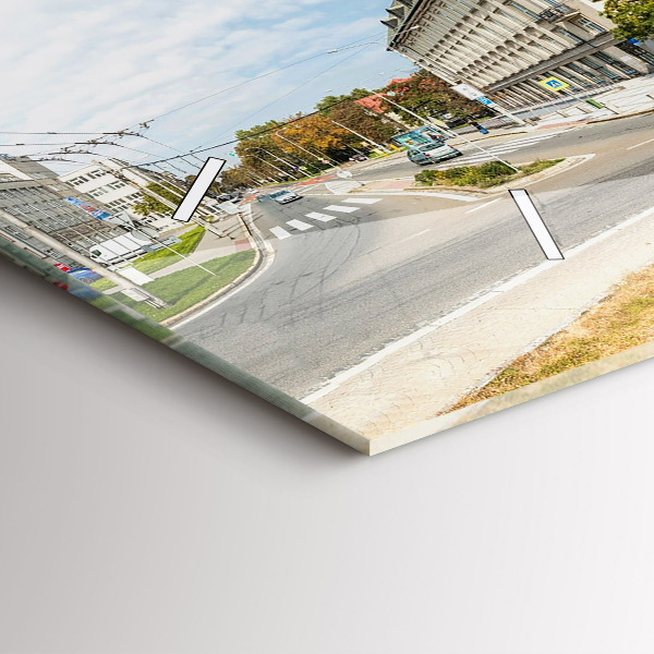 Horloge murale horizontale 'Panorama de la ville d''Ostrava'