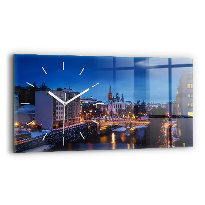 Horloge rectangulaire horizontale Panorama de la ville de Plzeň