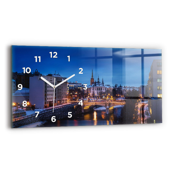 Horloge rectangulaire horizontale Panorama de la ville de Plzeň