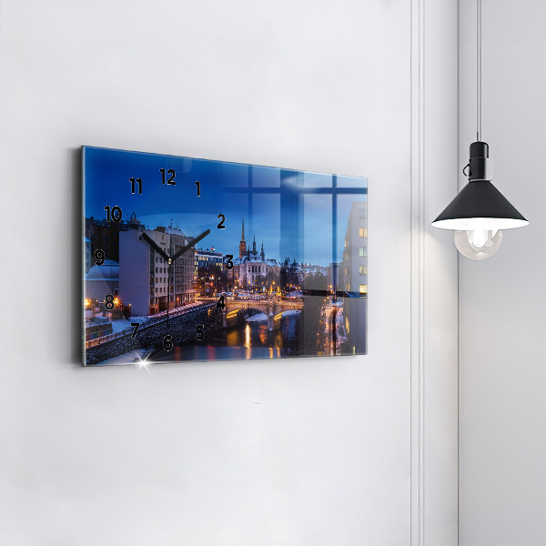 Horloge rectangulaire horizontale Panorama de la ville de Plzeň