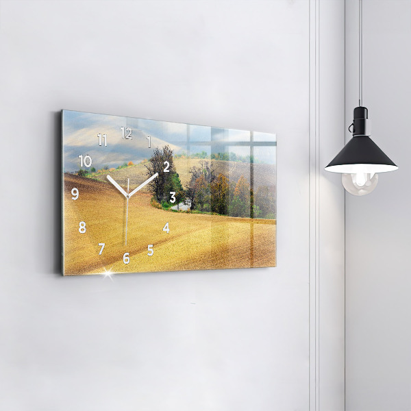 Horloge rectangulaire horizontale Paysage rural de Moravie