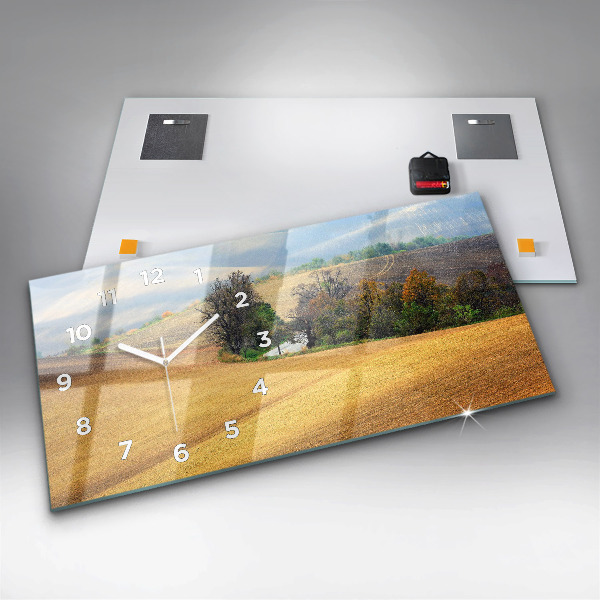 Horloge rectangulaire horizontale Paysage rural de Moravie