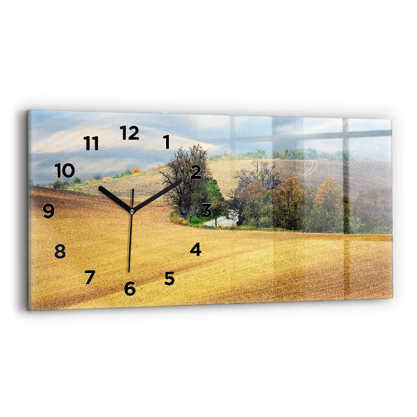 Horloge rectangulaire horizontale Paysage rural de Moravie
