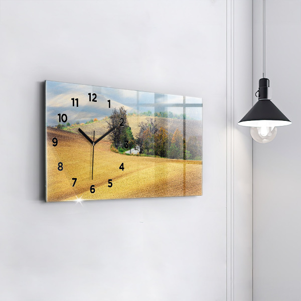 Horloge rectangulaire horizontale Paysage rural de Moravie