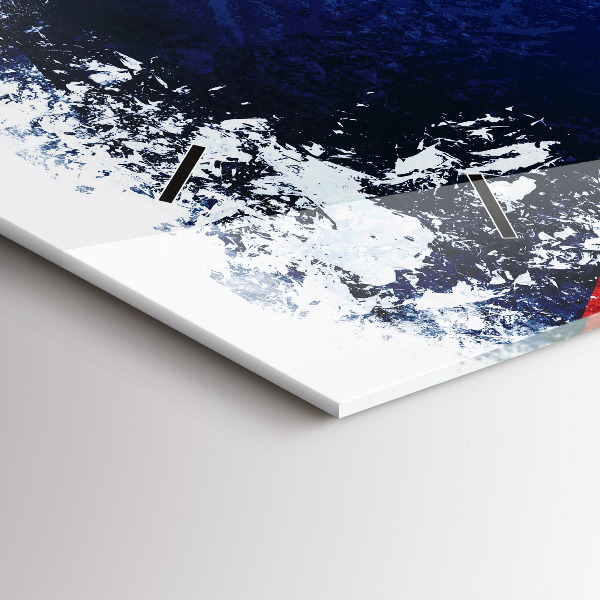 Horloge rectangulaire horizontale drapeau tchèque