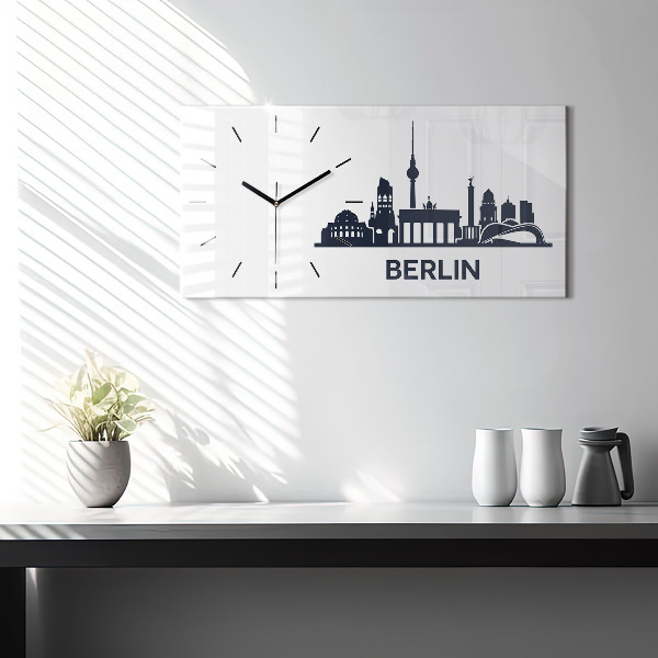 Horloge rectangulaire horizontale Illustration de la ville de Berlin