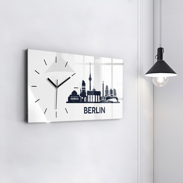 Horloge rectangulaire horizontale Illustration de la ville de Berlin