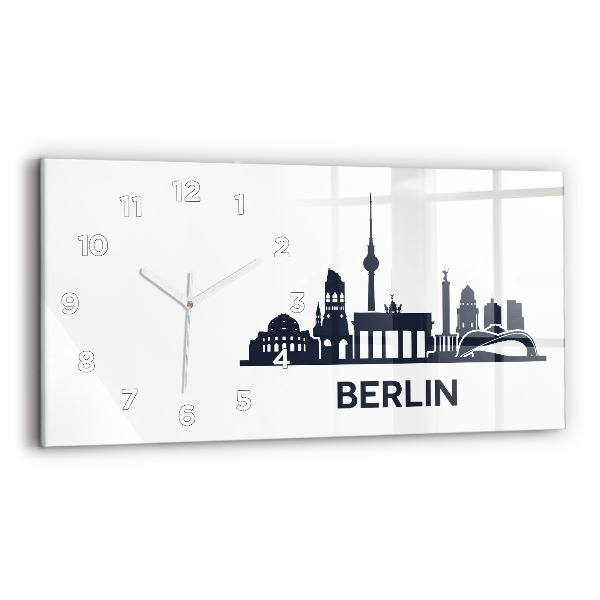 Horloge rectangulaire horizontale Illustration de la ville de Berlin
