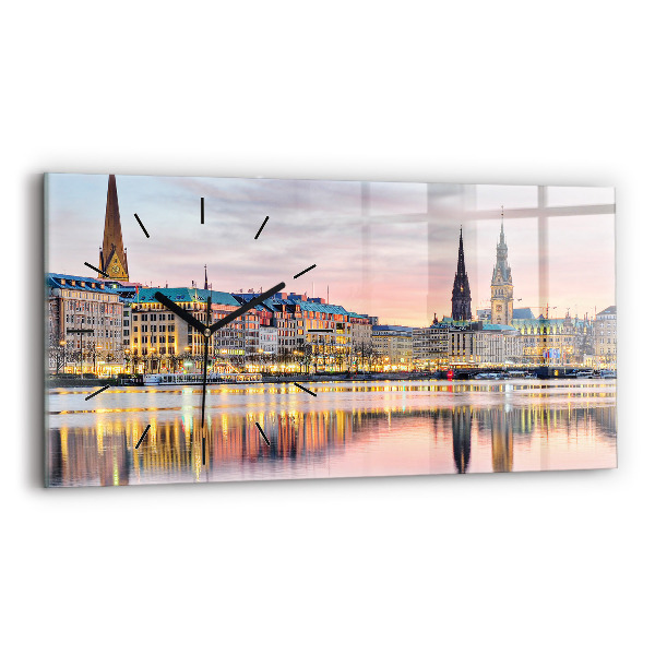 Horloge rectangulaire horizontale Alster à Hambourg