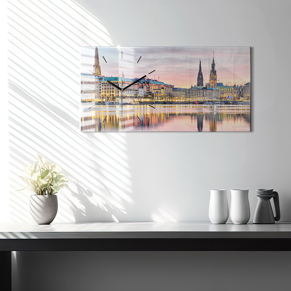 Horloge rectangulaire horizontale Alster à Hambourg