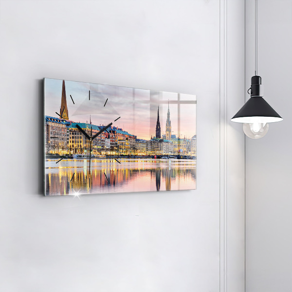 Horloge rectangulaire horizontale Alster à Hambourg