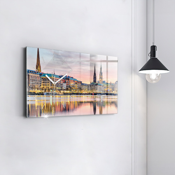 Horloge rectangulaire horizontale Alster à Hambourg
