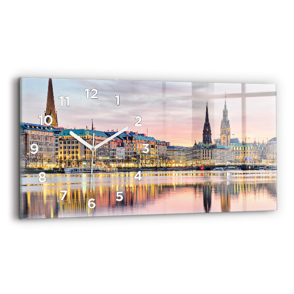 Horloge rectangulaire horizontale Alster à Hambourg