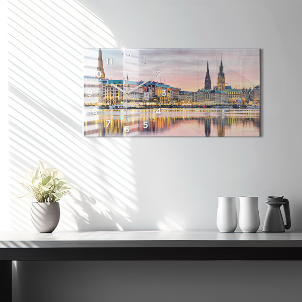 Horloge rectangulaire horizontale Alster à Hambourg