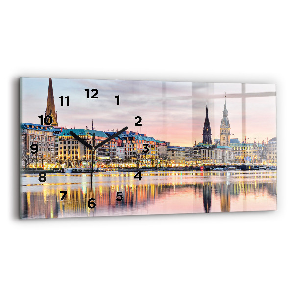 Horloge rectangulaire horizontale Alster à Hambourg