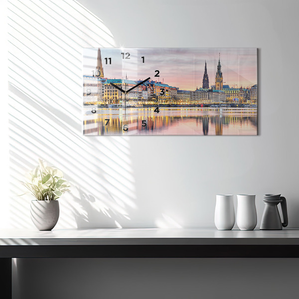 Horloge rectangulaire horizontale Alster à Hambourg