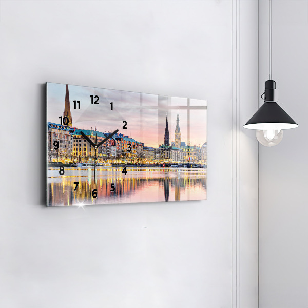 Horloge rectangulaire horizontale Alster à Hambourg