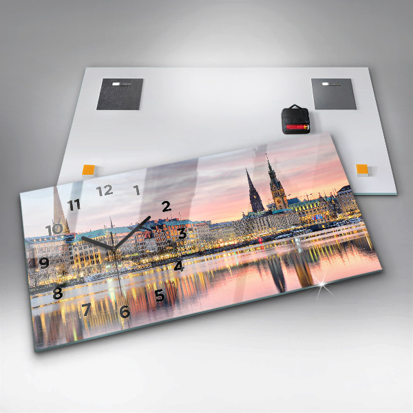 Horloge rectangulaire horizontale Alster à Hambourg