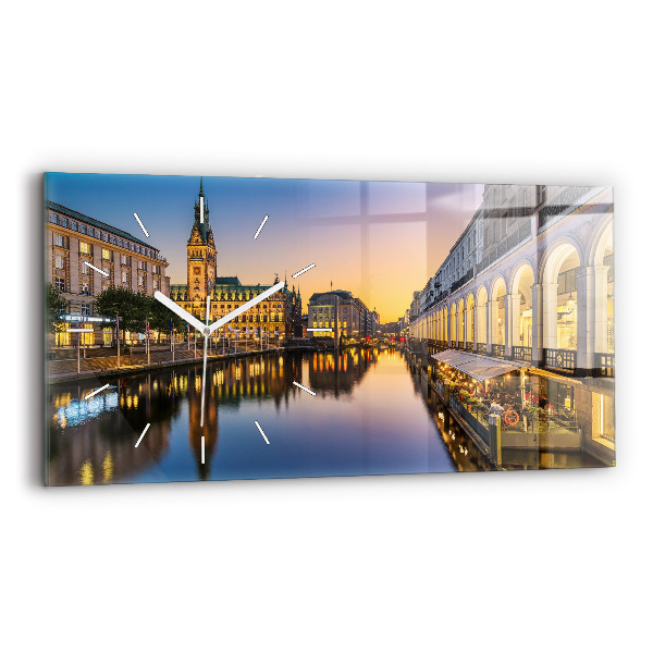 Horloge rectangulaire horizontale Hôtel de ville de Hambourg
