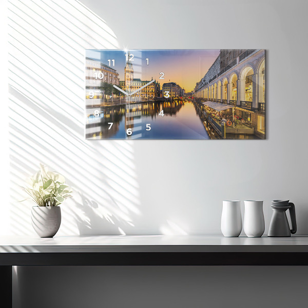 Horloge rectangulaire horizontale Hôtel de ville de Hambourg