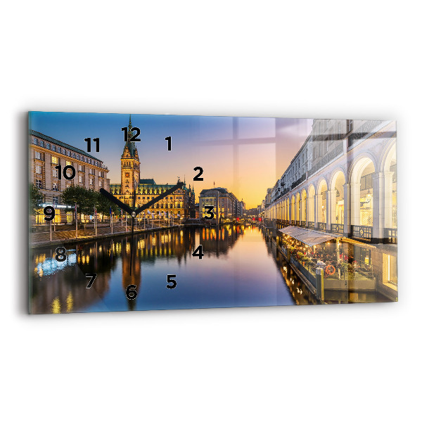Horloge rectangulaire horizontale Hôtel de ville de Hambourg
