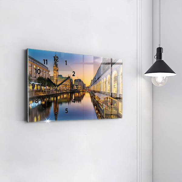 Horloge rectangulaire horizontale Hôtel de ville de Hambourg