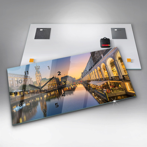 Horloge rectangulaire horizontale Hôtel de ville de Hambourg