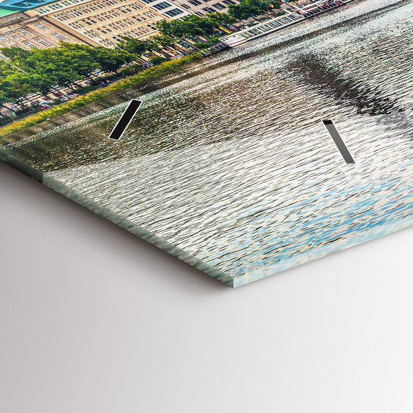 Horloge rectangulaire horizontale Binnenalster à Hambourg