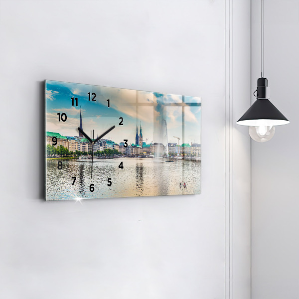 Horloge rectangulaire horizontale Binnenalster à Hambourg
