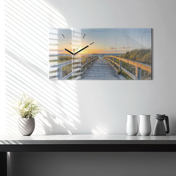 Horloge rectangulaire horizontale Vacances à la plage