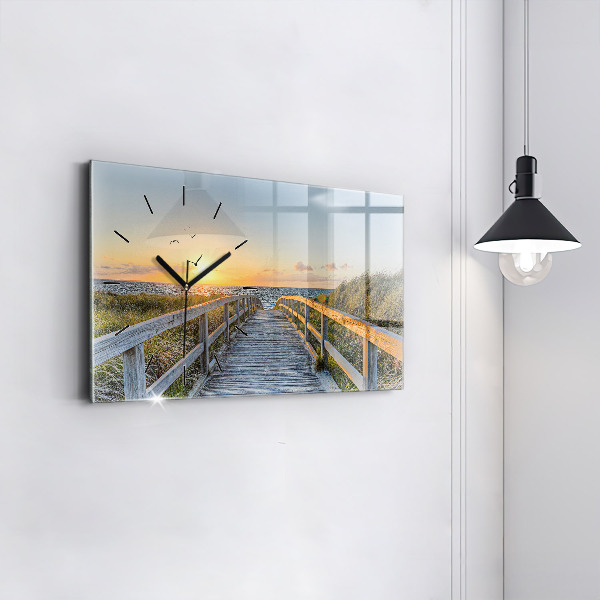 Horloge rectangulaire horizontale Vacances à la plage