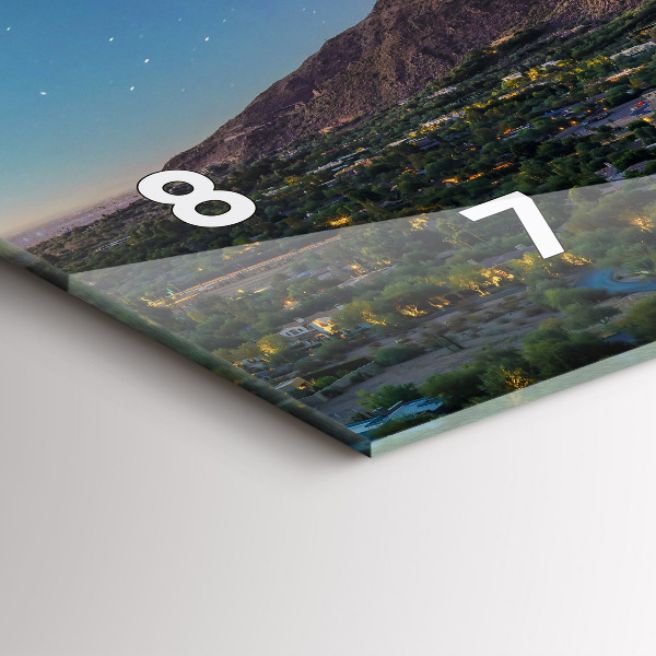 Horloge murale horizontale Paysage de montagne