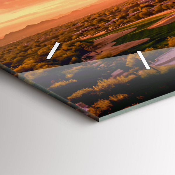 Horloge murale horizontale Coucher de soleil au nord de Scottsdale