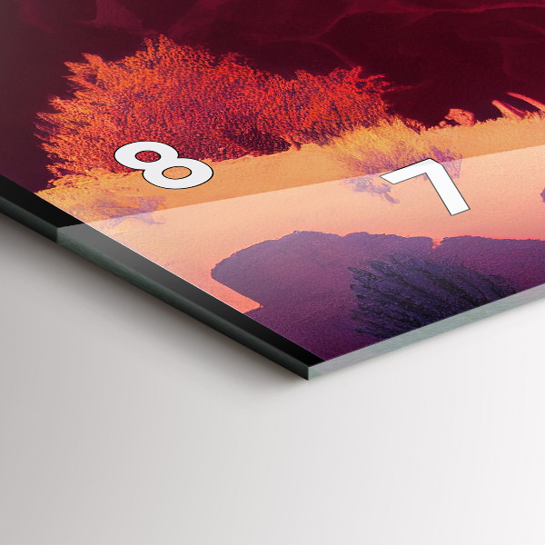 Horloge murale horizontale 'Illustration du désert de l''Arizona'