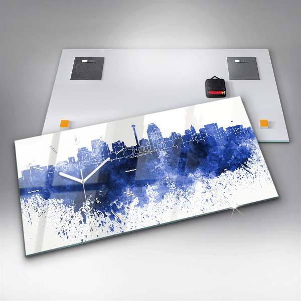 Horloge murale horizontale Aquarelles de San Antonio