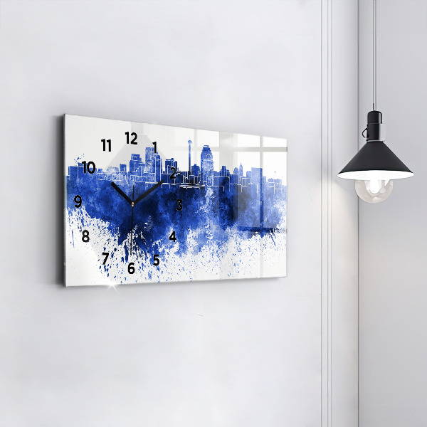 Horloge murale horizontale Aquarelles de San Antonio