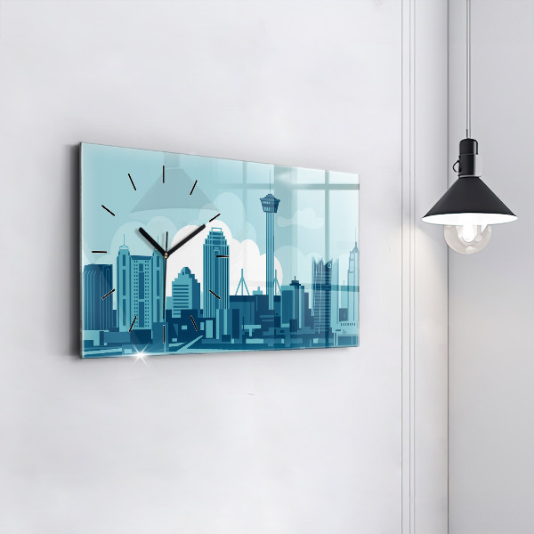 Horloge murale horizontale 'L''architecture aux États-Unis'