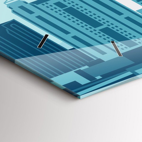 Horloge murale horizontale 'L''architecture aux États-Unis'