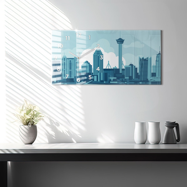 Horloge murale horizontale 'L''architecture aux États-Unis'