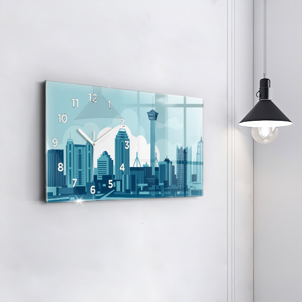 Horloge murale horizontale 'L''architecture aux États-Unis'