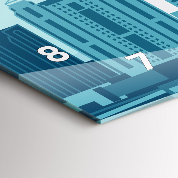 Horloge murale horizontale 'L''architecture aux États-Unis'