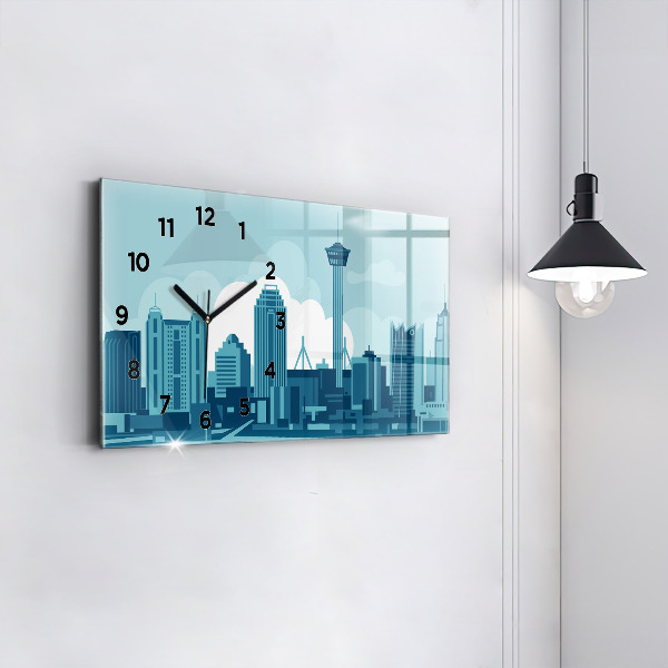 Horloge murale horizontale 'L''architecture aux États-Unis'