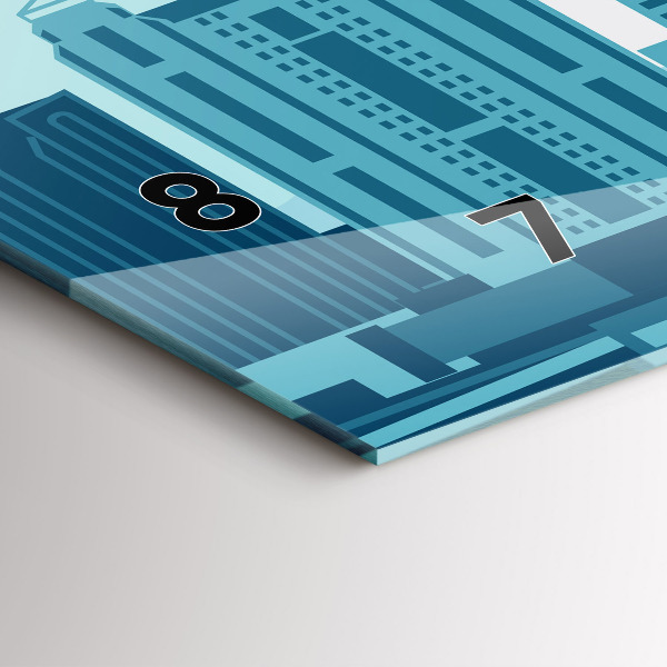 Horloge murale horizontale 'L''architecture aux États-Unis'