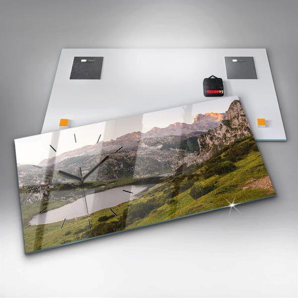 Horloge rectangulaire horizontale Lac et montagnes des Pyrénées