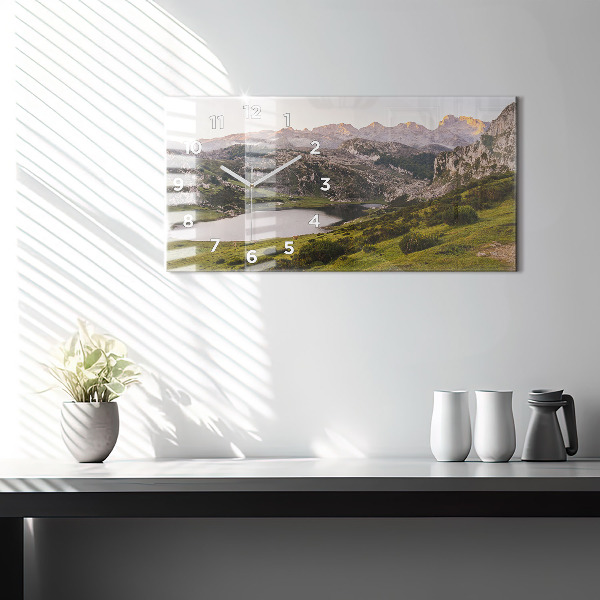 Horloge rectangulaire horizontale Lac et montagnes des Pyrénées