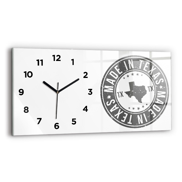 Horloge murale horizontale timbre du Texas
