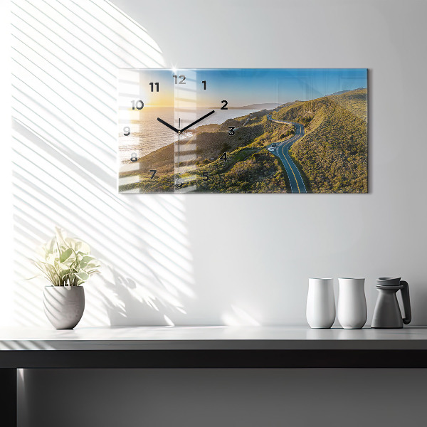 Horloge murale horizontale La route vers San Francisco
