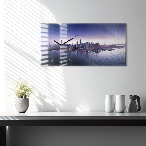 Horloge murale horizontale Vue de San Francisco